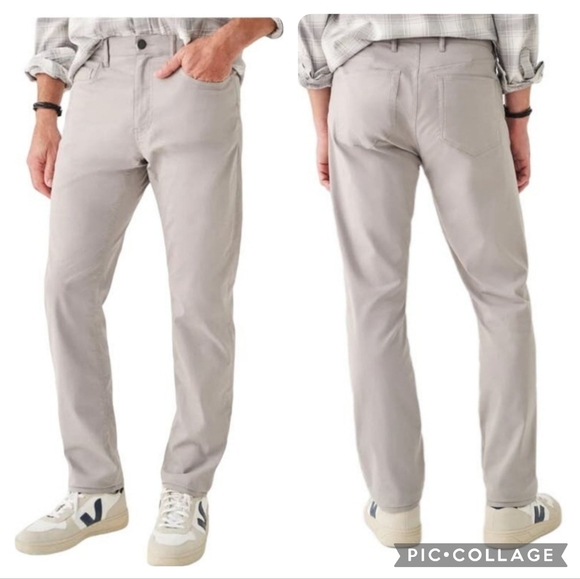Faherty Other - Faherty Movement 5-Pocket Pant Lightweight Travel Athletic Pants Fossil 28 x 32